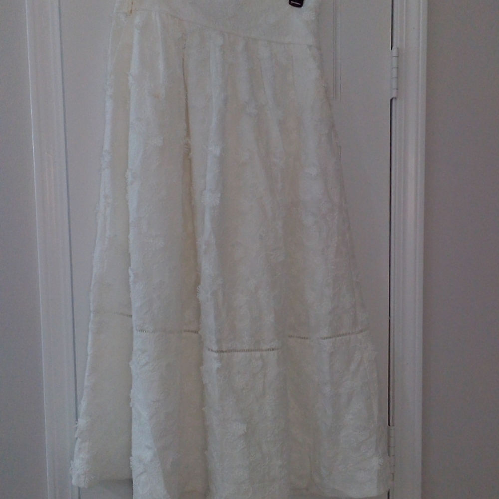 Farm Rio Off-White 3d Flower Midi Skirt - Picture 4 of 6